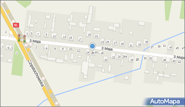 Siedlec Duży, 3 Maja, 16, mapa Siedlec Duży