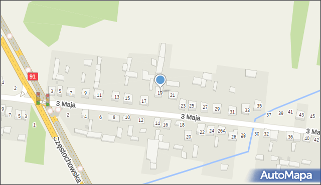 Siedlec Duży, 3 Maja, 19, mapa Siedlec Duży