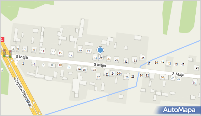 Siedlec Duży, 3 Maja, 25, mapa Siedlec Duży