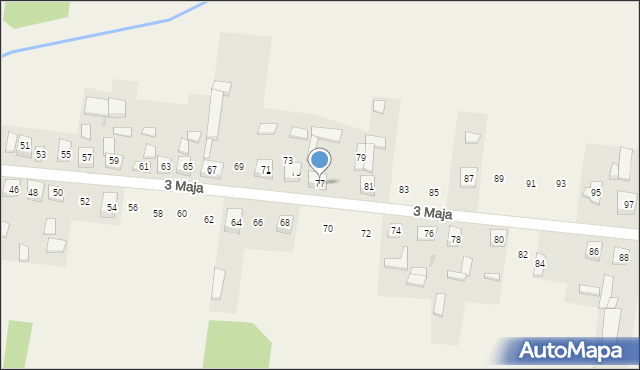 Siedlec Duży, 3 Maja, 77, mapa Siedlec Duży