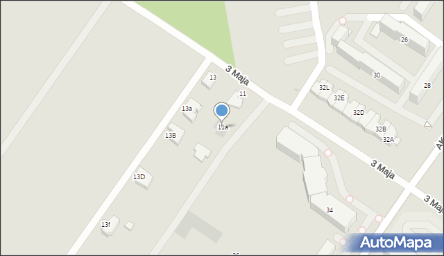 Sieradz, 3 Maja, 11a, mapa Sieradz