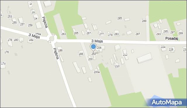 Skarżysko-Kamienna, 3 Maja, 202, mapa Skarżysko-Kamienna