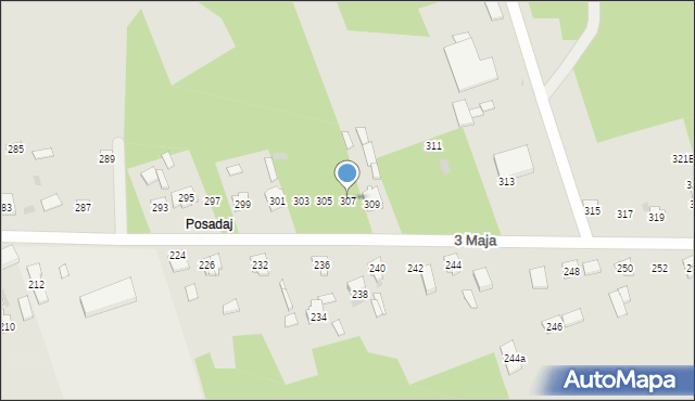 Skarżysko-Kamienna, 3 Maja, 307, mapa Skarżysko-Kamienna