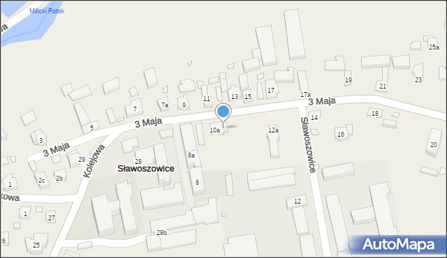 Sławoszowice, 3 Maja, 10b, mapa Sławoszowice