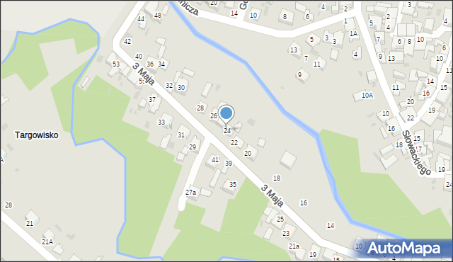 Słomniki, 3 Maja, 24, mapa Słomniki