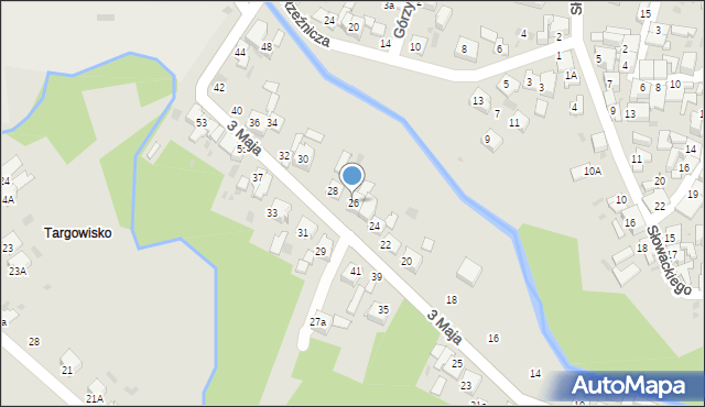 Słomniki, 3 Maja, 26, mapa Słomniki
