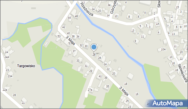 Słomniki, 3 Maja, 28, mapa Słomniki