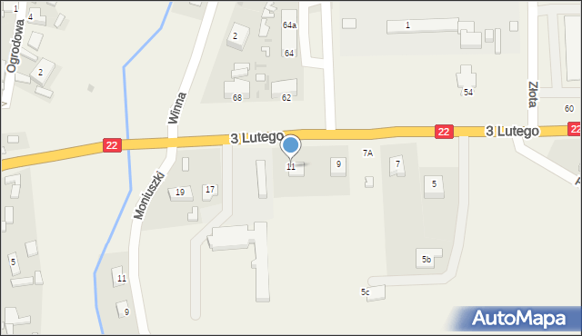 Słońsk, 3 Lutego, 11, mapa Słońsk