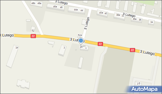 Słońsk, 3 Lutego, 1A, mapa Słońsk