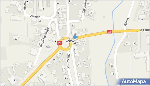 Słońsk, 3 Lutego, 21, mapa Słońsk