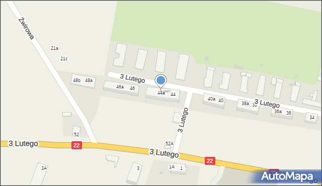 Słońsk, 3 Lutego, 44a, mapa Słońsk