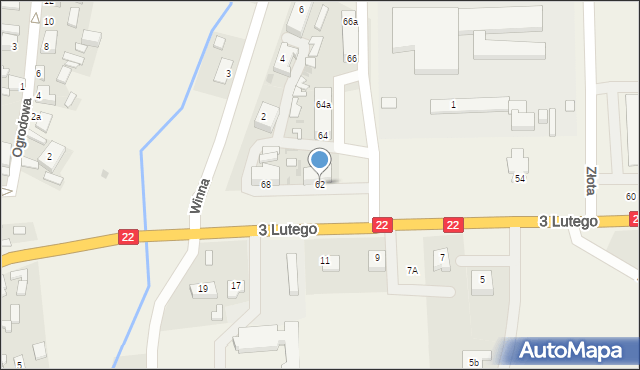 Słońsk, 3 Lutego, 62, mapa Słońsk