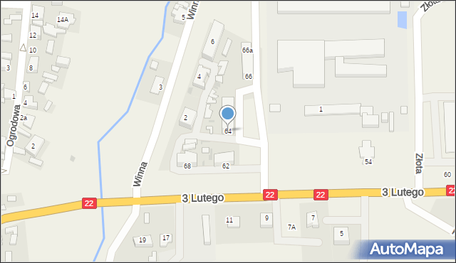 Słońsk, 3 Lutego, 64, mapa Słońsk