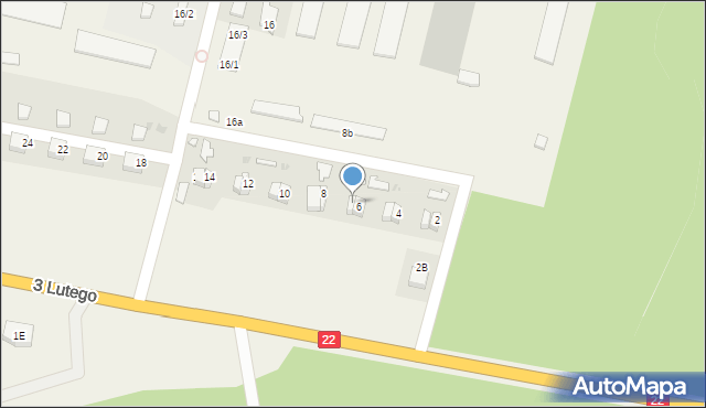 Słońsk, 3 Lutego, 6a, mapa Słońsk