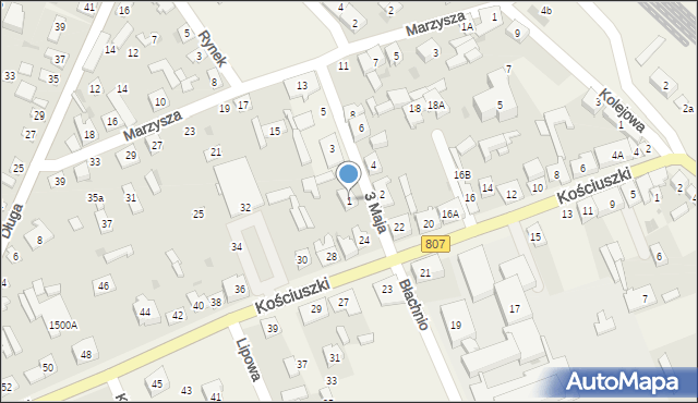 Sobolew, 3 Maja, 1, mapa Sobolew