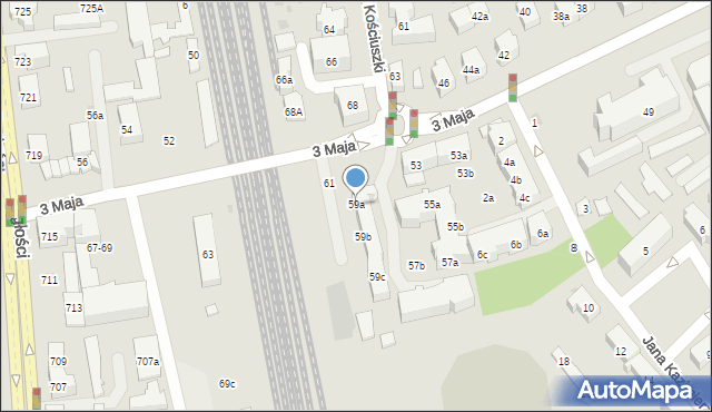 Sopot, 3 Maja, 59a, mapa Sopotu