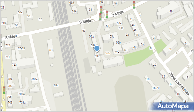 Sopot, 3 Maja, 59c, mapa Sopotu