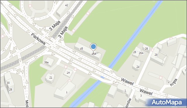 Sosnowiec, 3 Maja, 45A, mapa Sosnowca