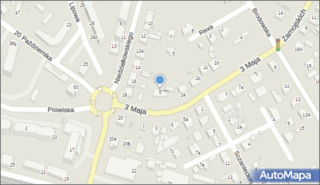 Środa Wielkopolska, 3 Maja, 2, mapa Środa Wielkopolska