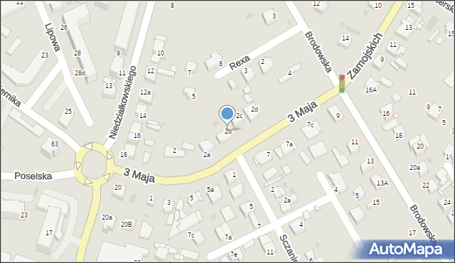 Środa Wielkopolska, 3 Maja, 2b, mapa Środa Wielkopolska