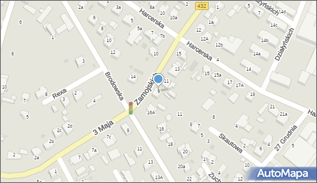 Środa Wielkopolska, 3 Maja, 9, mapa Środa Wielkopolska