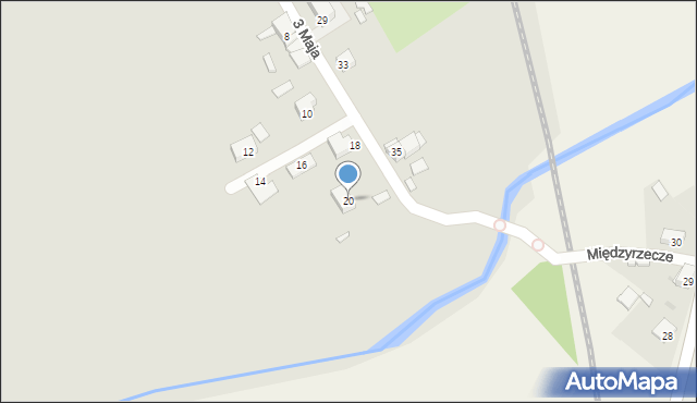 Strzegom, 3 Maja, 20, mapa Strzegom