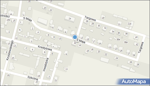 Strzegowo, 3 Maja, 12, mapa Strzegowo