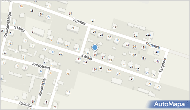 Strzegowo, 3 Maja, 15, mapa Strzegowo