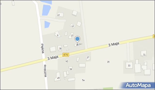 Suchodół, 3 Maja, 36, mapa Suchodół