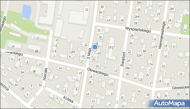 Sulejówek, 3 Maja, 24, mapa Sulejówek