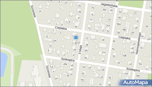 Sulejówek, 3 Maja, 51, mapa Sulejówek