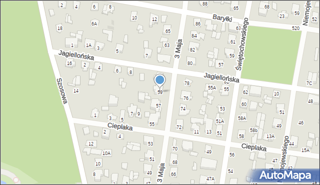 Sulejówek, 3 Maja, 59, mapa Sulejówek