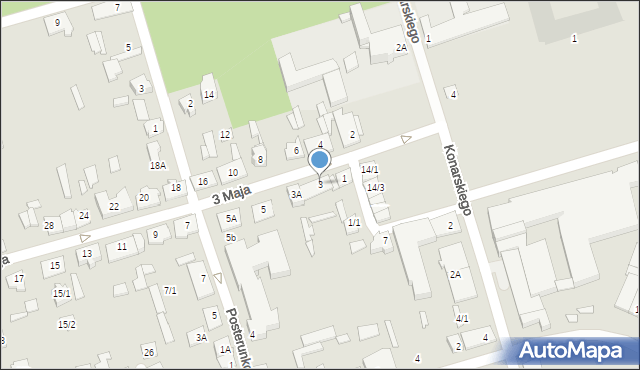 Supraśl, 3 Maja, 3, mapa Supraśl