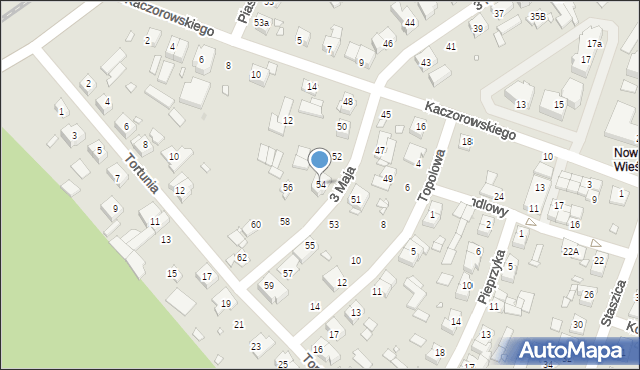 Swarzędz, 3 Maja, 54, mapa Swarzędz