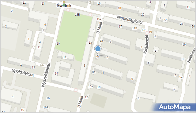 Świdnik, 3 Maja, 6a, mapa Świdnika