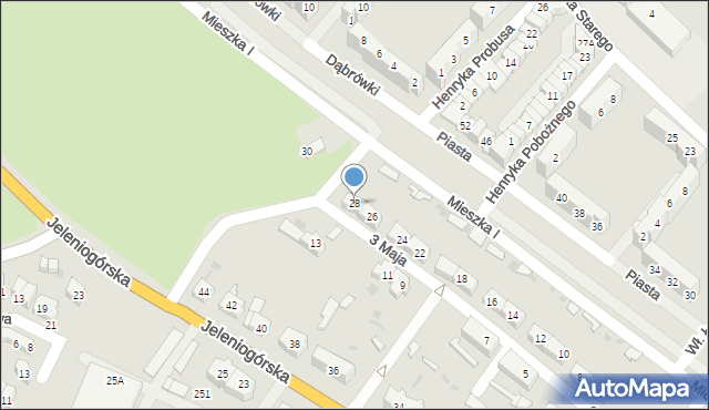 Świebodzice, 3 Maja, 28, mapa Świebodzice