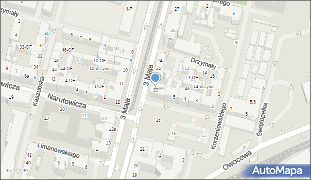 Szczecin, 3 Maja, 22, mapa Szczecina