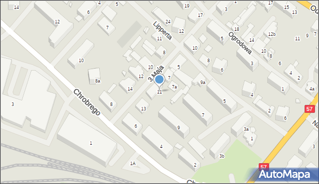 Szczytno, 3 Maja, 11, mapa Szczytno