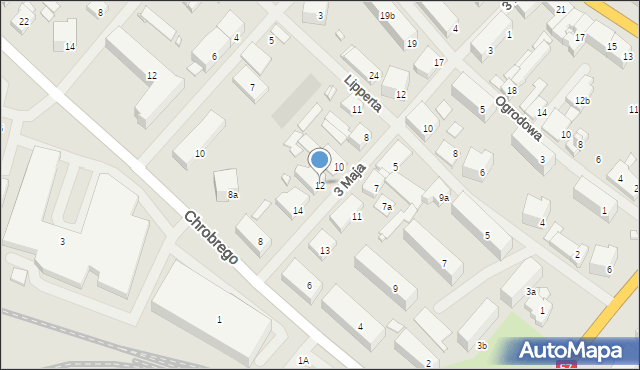 Szczytno, 3 Maja, 12, mapa Szczytno