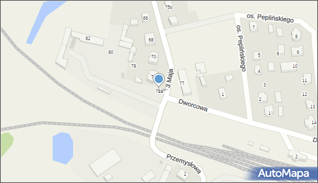 Szlachta, 3 Maja, 74a, mapa Szlachta