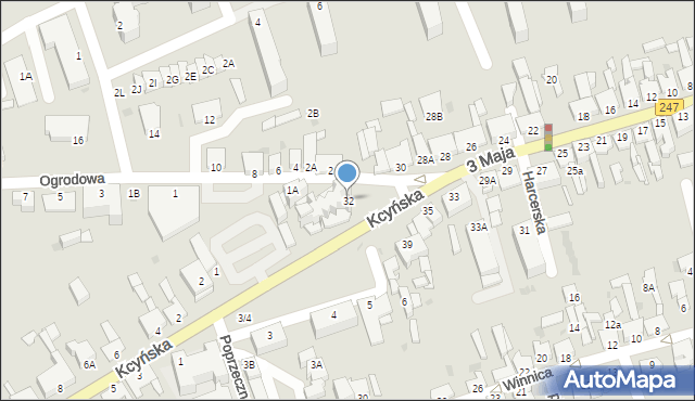 Szubin, 3 Maja, 32, mapa Szubin