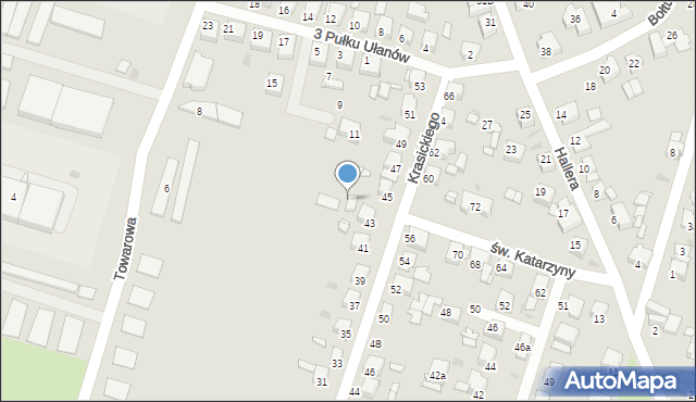 Tarnowskie Góry, 3 Pułku Ułanów, 11b, mapa Tarnowskie Góry