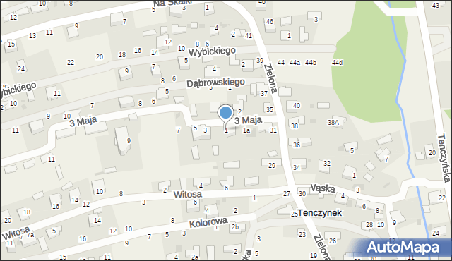 Tenczynek, 3 Maja, 1, mapa Tenczynek