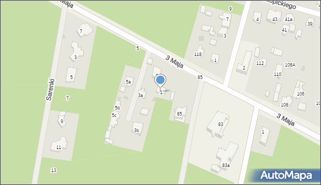 Truskaw, 3 Maja, 1, mapa Truskaw