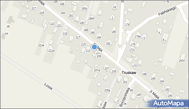 Truskaw, 3 Maja, 211, mapa Truskaw