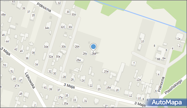 Truskaw, 3 Maja, 24a, mapa Truskaw