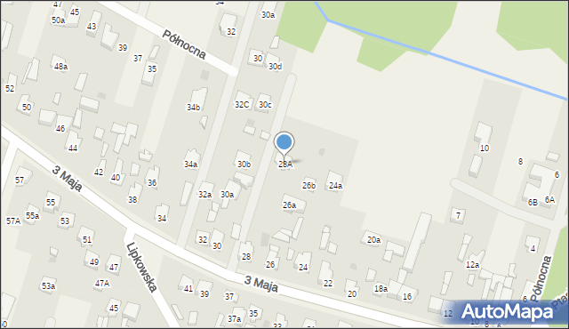 Truskaw, 3 Maja, 28b, mapa Truskaw