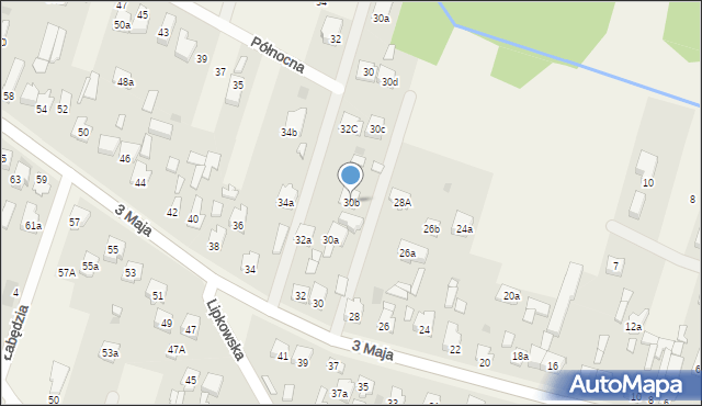 Truskaw, 3 Maja, 30b, mapa Truskaw