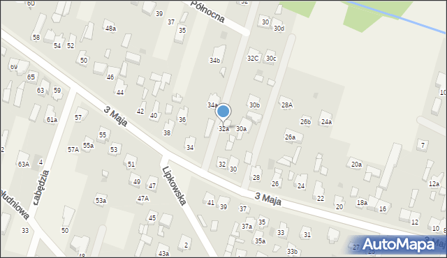 Truskaw, 3 Maja, 32a, mapa Truskaw