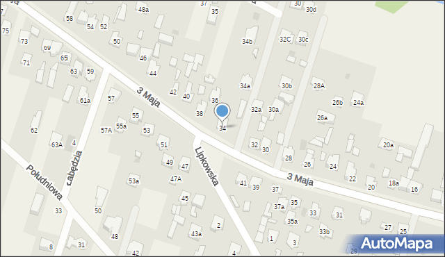 Truskaw, 3 Maja, 34, mapa Truskaw